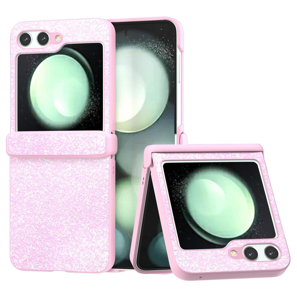 For Samsung Galaxy Z Flip7 FE 5G / Z Flip6 5G Phone Case Wholesale PC+PU Leather Phone Shell - Gradient Pink