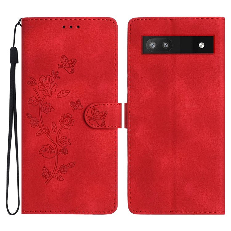 For Google Pixel 8a Wholesale Magnetic Phone Case PU Leather Stand Phone Cover Wallet - Red