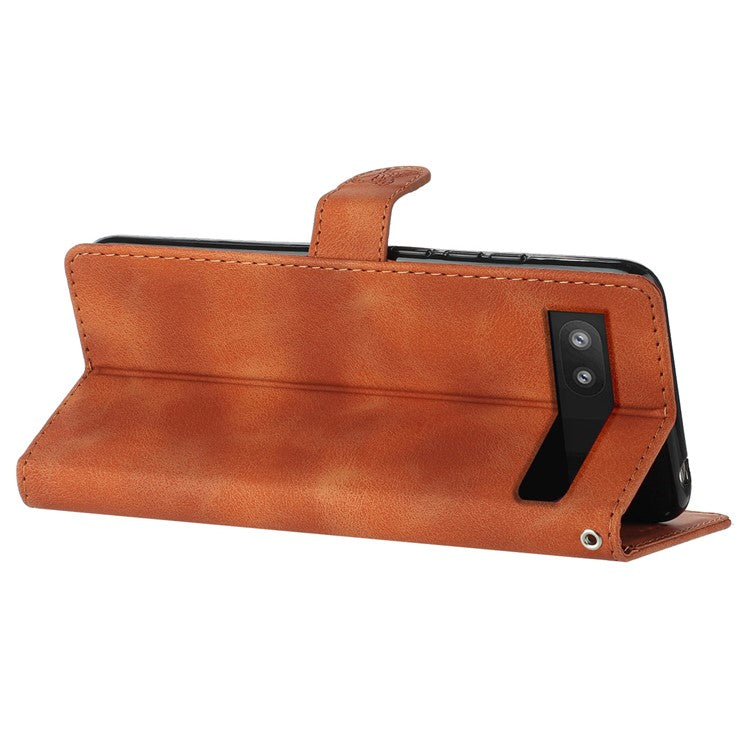 For Google Pixel 8a Wholesale Magnetic Phone Case PU Leather Stand Phone Cover Wallet - Brown