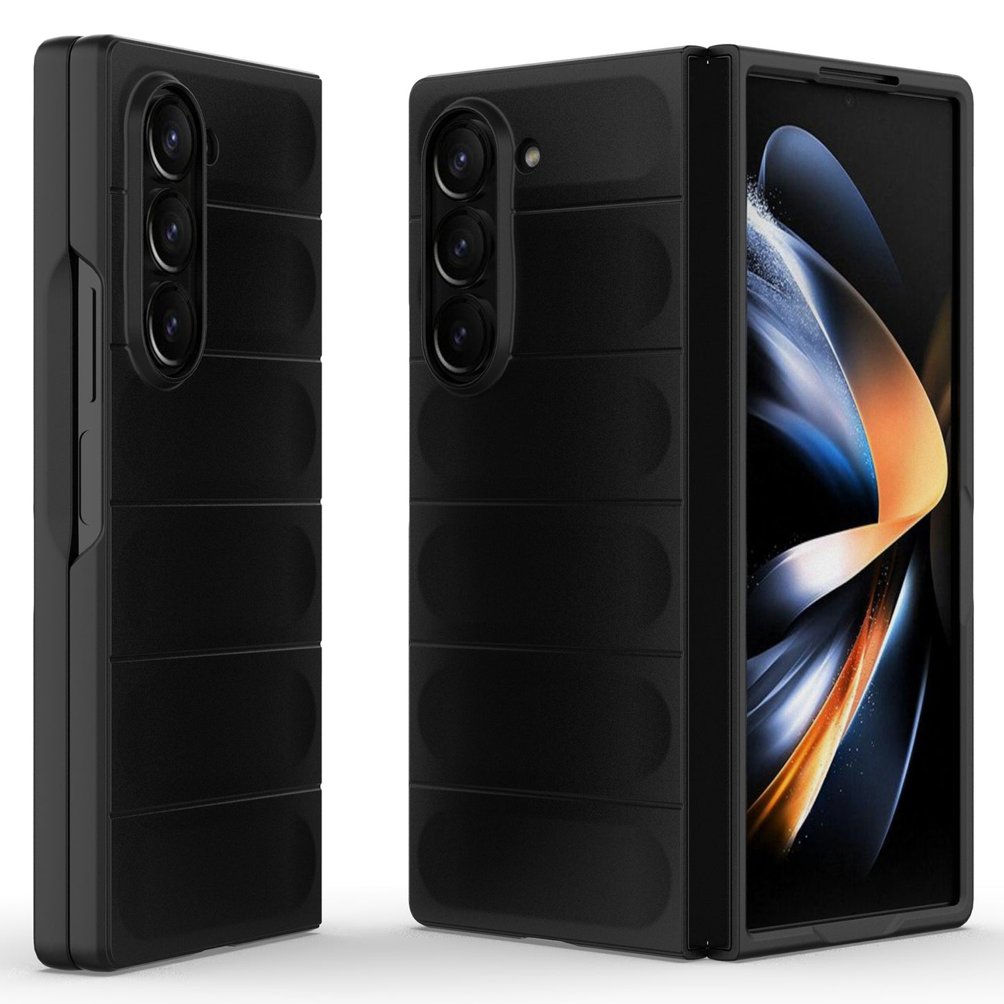 For Samsung Galaxy Z Fold6 5G Case Rugged Hard PC Folding Phone Cover - Black