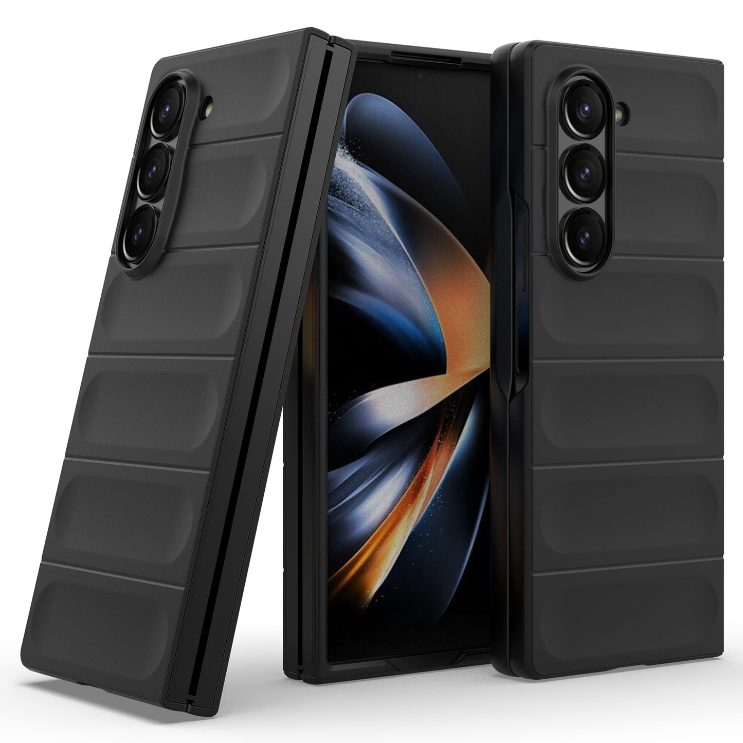 For Samsung Galaxy Z Fold6 5G Case Rugged Hard PC Folding Phone Cover - Black
