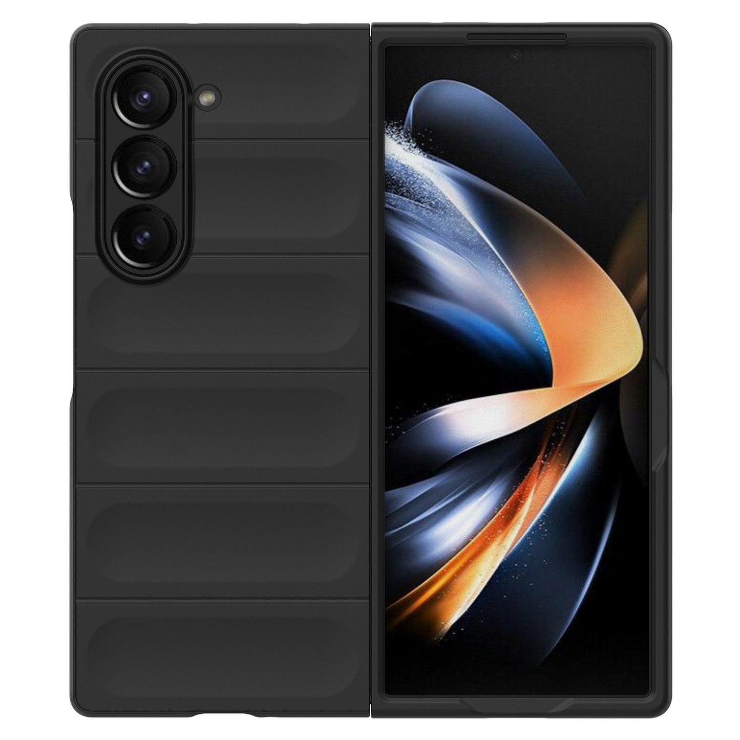 For Samsung Galaxy Z Fold6 5G Case Rugged Hard PC Folding Phone Cover - Black