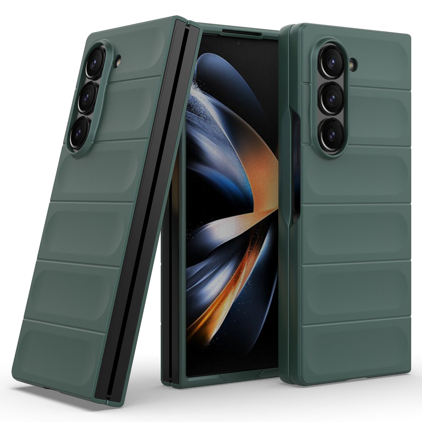 For Samsung Galaxy Z Fold6 5G Case Rugged Hard PC Folding Phone Cover - Green
