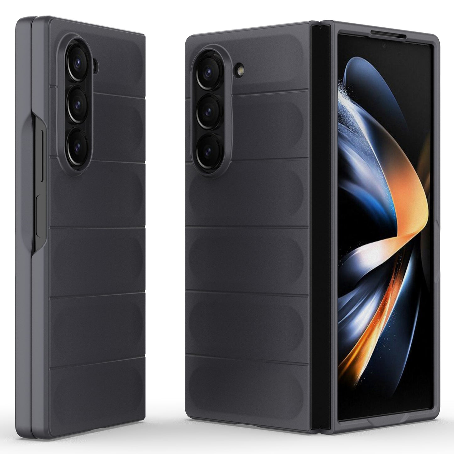 For Samsung Galaxy Z Fold6 5G Case Rugged Hard PC Folding Phone Cover - Dark Grey