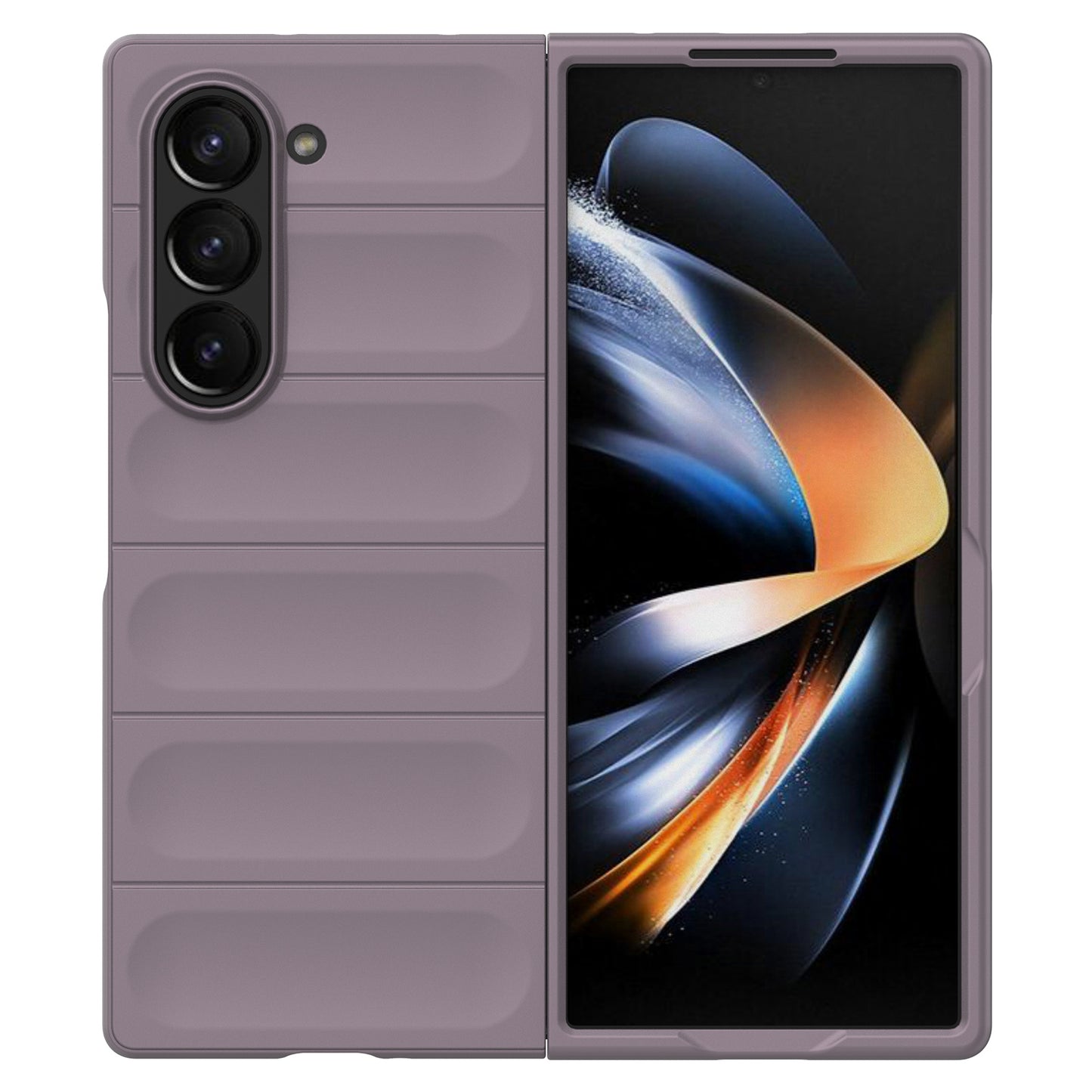 For Samsung Galaxy Z Fold6 5G Case Rugged Hard PC Folding Phone Cover - Light Purple