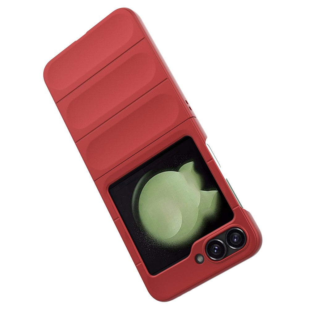 For Samsung Galaxy Z Flip7 FE 5G / Z Flip6 5G Case Rugged Back Hard PC Phone Cover - Red