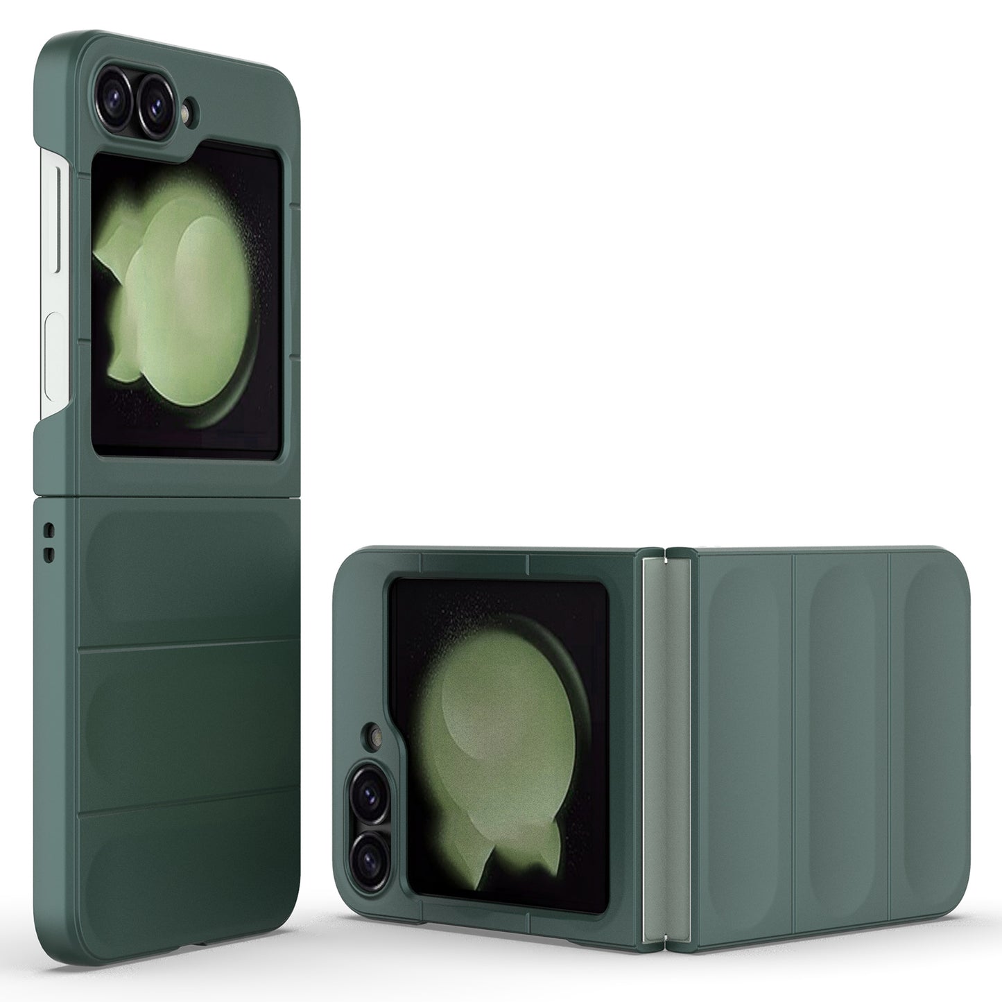 For Samsung Galaxy Z Flip6 5G Case Rugged Back Hard PC Phone Cover - Green