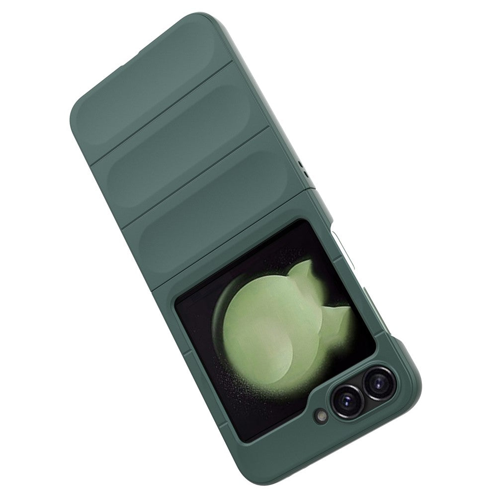 For Samsung Galaxy Z Flip7 FE 5G / Z Flip6 5G Case Rugged Back Hard PC Phone Cover - Green
