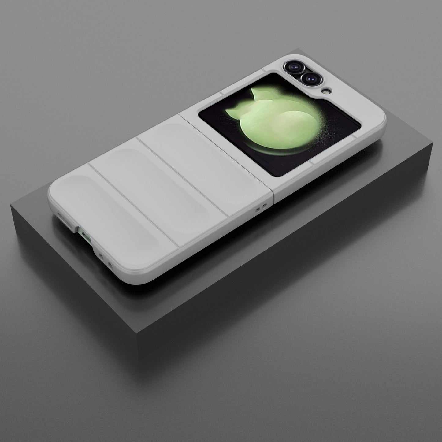 For Samsung Galaxy Z Flip6 5G Case Rugged Back Hard PC Phone Cover - Light Grey