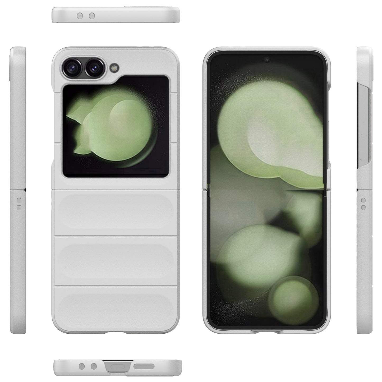 For Samsung Galaxy Z Flip6 5G Case Rugged Back Hard PC Phone Cover - White