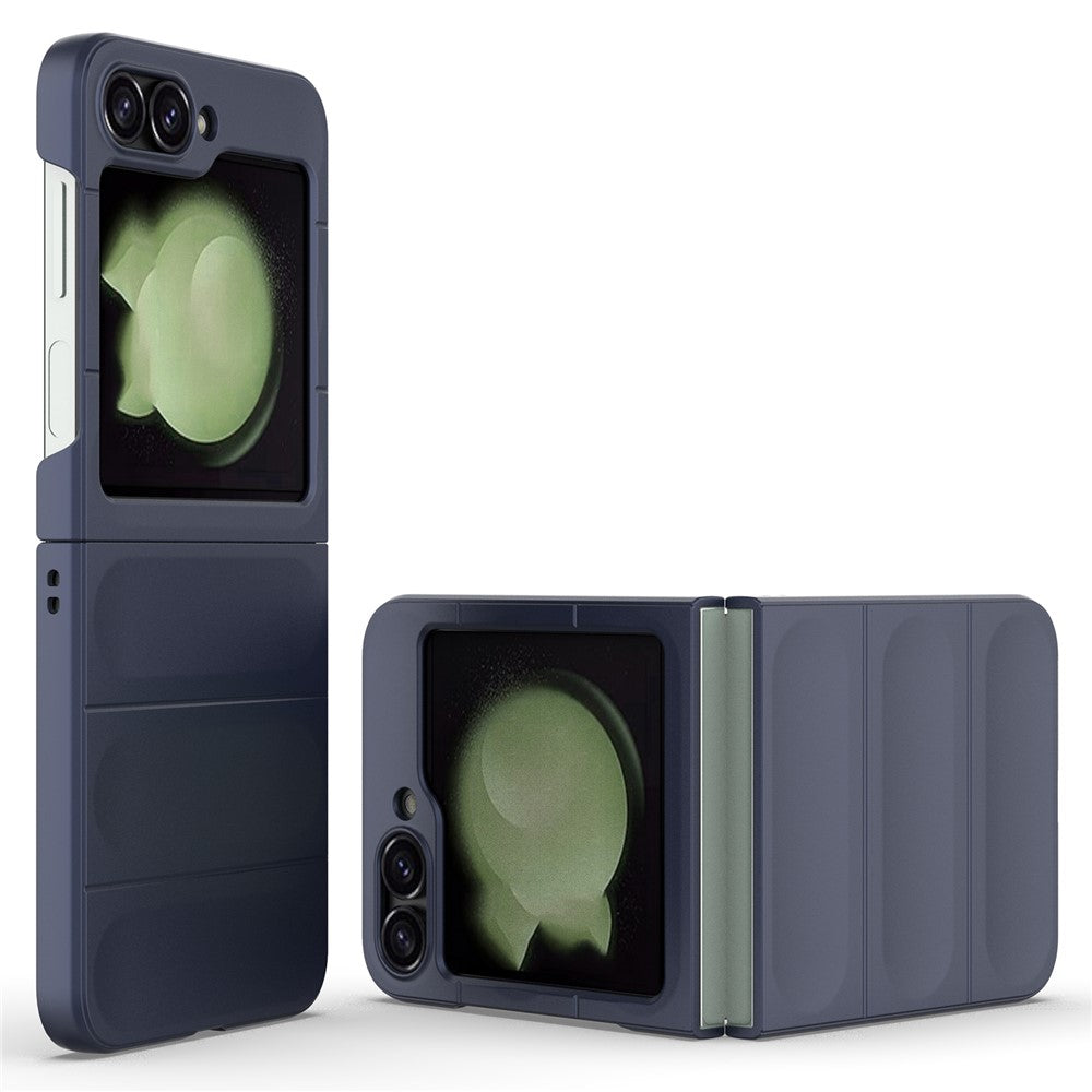 For Samsung Galaxy Z Flip7 FE 5G / Z Flip6 5G Case Rugged Back Hard PC Phone Cover - Dark Blue