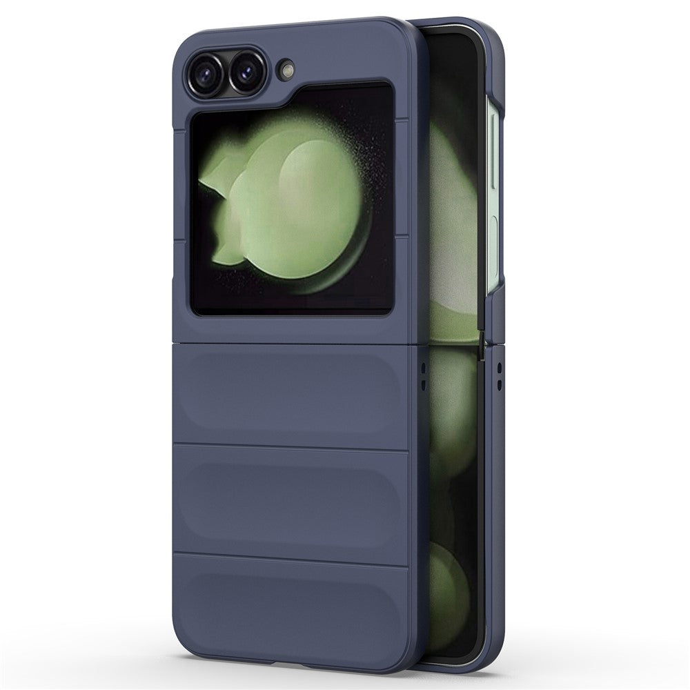 For Samsung Galaxy Z Flip7 FE 5G / Z Flip6 5G Case Rugged Back Hard PC Phone Cover - Dark Blue