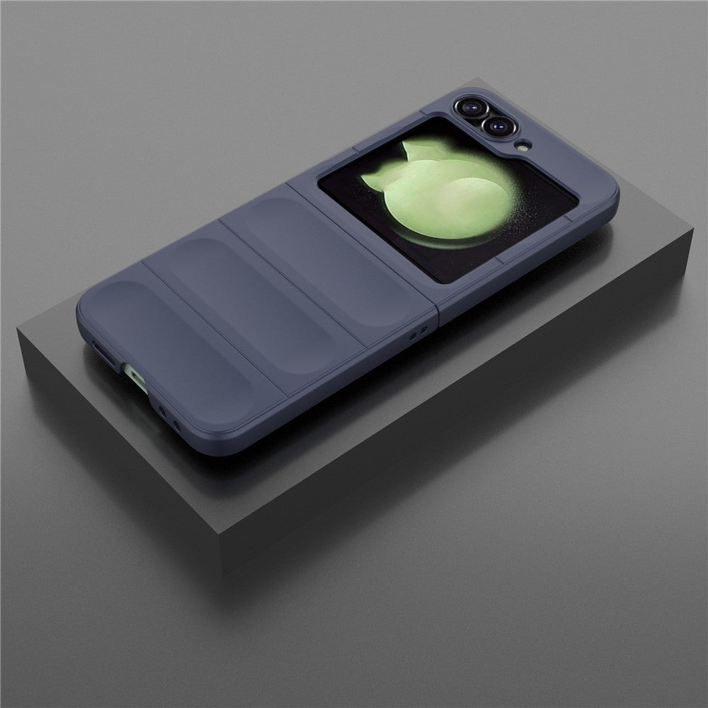 For Samsung Galaxy Z Flip7 FE 5G / Z Flip6 5G Case Rugged Back Hard PC Phone Cover - Dark Blue