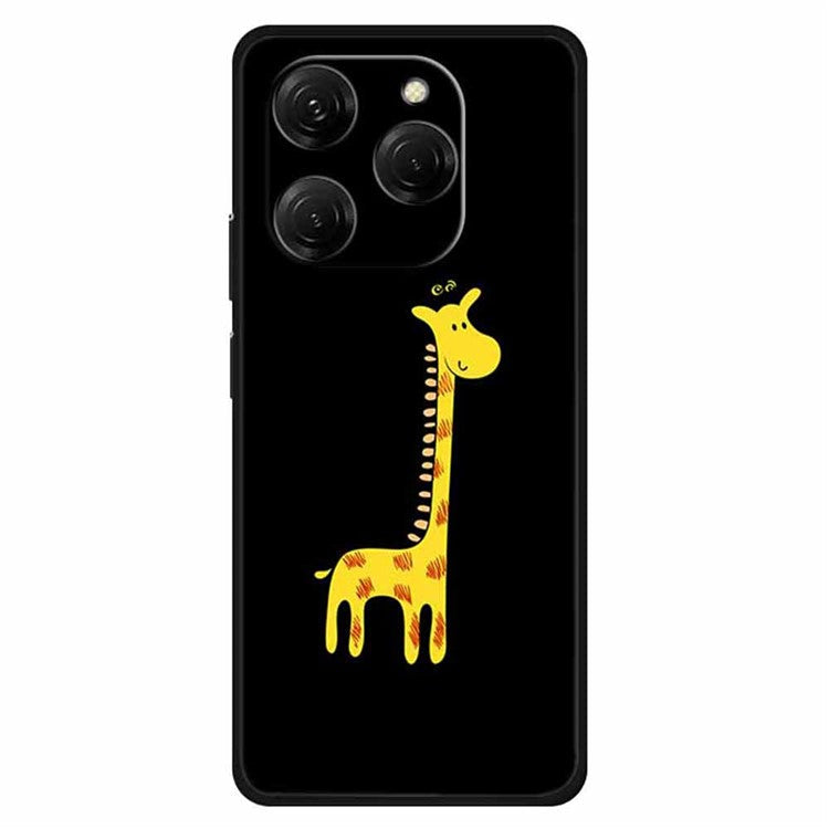 For TECNO Spark 20 Pro Case Soft TPU Mobile Phone Cover Pattern Printed - Giraffe