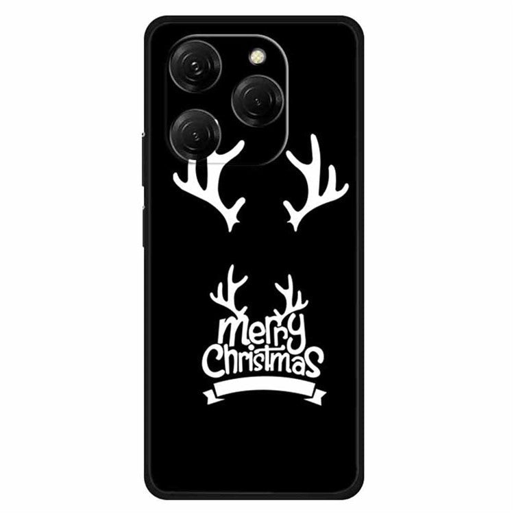 For TECNO Spark 20 Pro Case Soft TPU Mobile Phone Cover Pattern Printed - Deer Horn