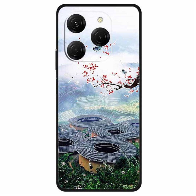 For TECNO Spark 20 Pro Case TPU Phone Cover Art Aesthetic Pattern - Hakka Earth Building