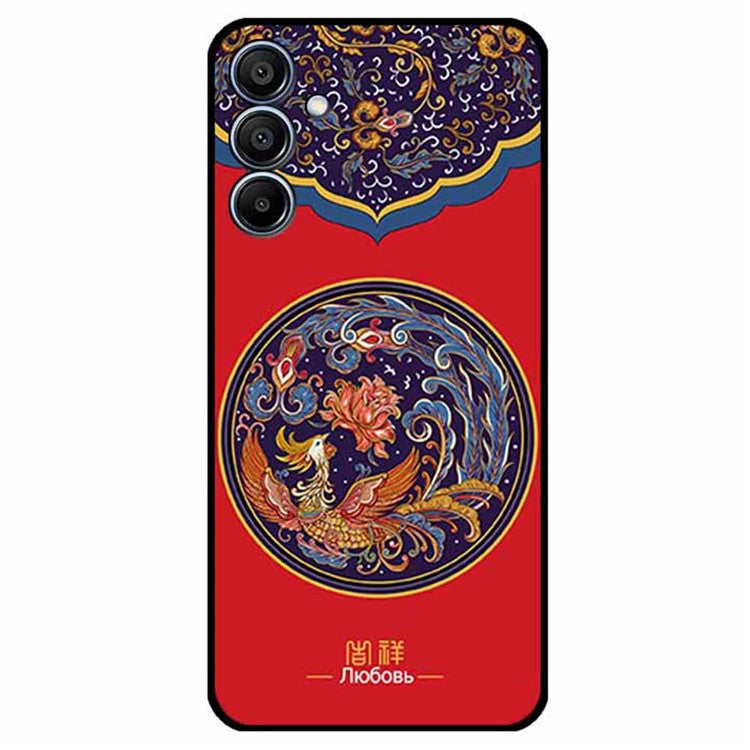 For Samsung Galaxy F15 5G / M15 5G Case Ethnic Pattern Printing TPU Soft Phone Cover - Phoenix Flower