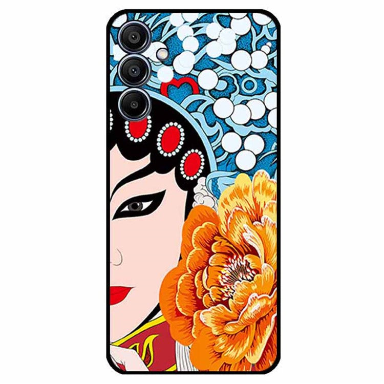 For Samsung Galaxy F15 5G / M15 5G Case Ethnic Pattern Printing TPU Soft Phone Cover - Peking Opera Face