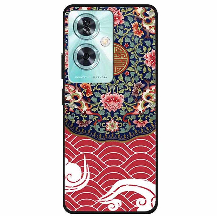 For OnePlus Nord N30 SE 5G Case Pattern TPU Phone Cover Anti-Scratch Protective - Floral Azure Dragon