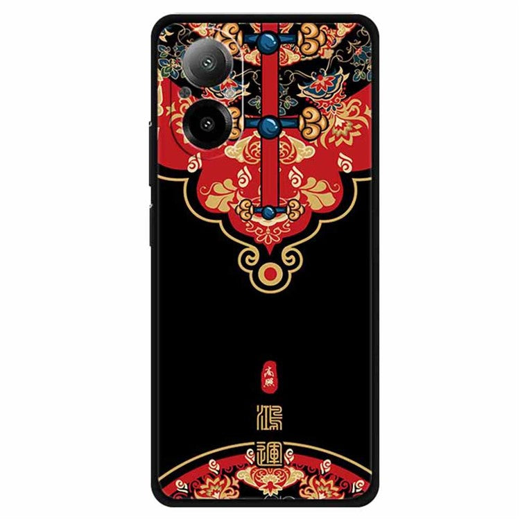 For Realme C67 4G Case Soft TPU Phone Cover Ethnic Pattern Printing - Great Fortune Shines Brightly