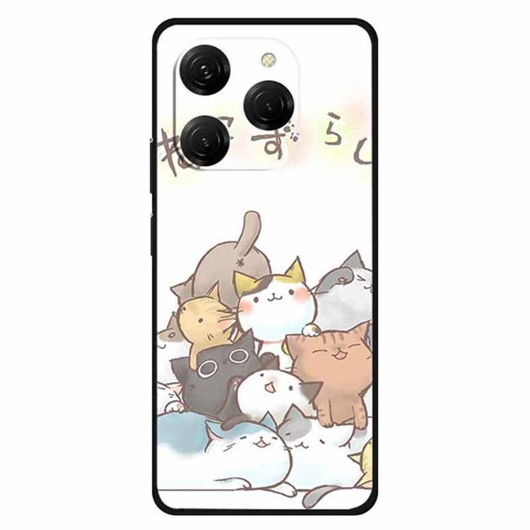 For TECNO Spark 20 Pro Case Pattern Slim Shockproof Back TPU Cover - Stray Cat