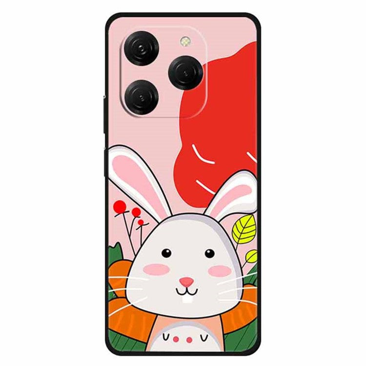 For TECNO Spark 20 Pro Case Pattern Slim Shockproof Back TPU Cover - Little White Rabbit