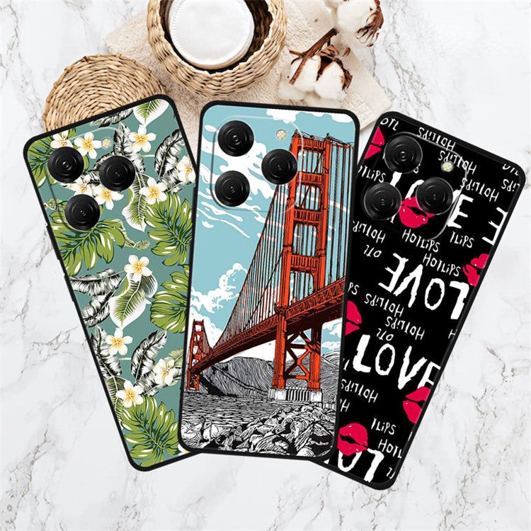 For TECNO Spark 20 Pro Case Pattern Slim Shockproof Back TPU Cover - Long-Nosed Elephant