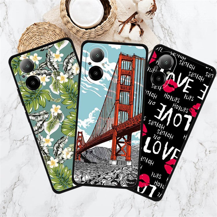 For Realme C67 4G Case Anti-scratch Pattern Printing Soft TPU Phone Cover - Stray Cat