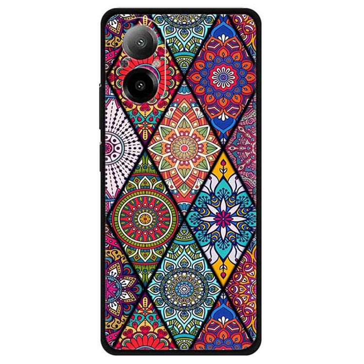 For Realme C67 4G Case Anti-scratch Pattern Printing Soft TPU Phone Cover - Mandala Flower