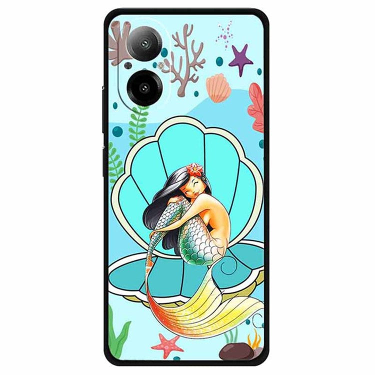 For Realme C67 4G Case Anti-scratch Pattern Printing Soft TPU Phone Cover - Mermaid Clam