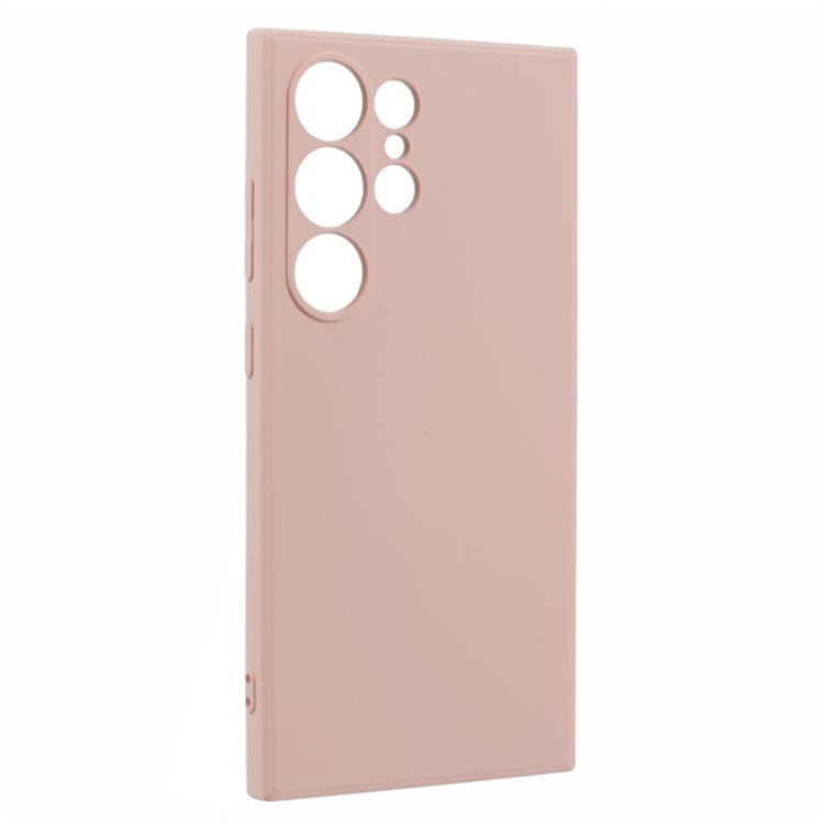 WANLONFENG RB1 Series For Samsung Galaxy S24 Ultra TPU Phone Case with Screen Protector+Lanyard - Pink