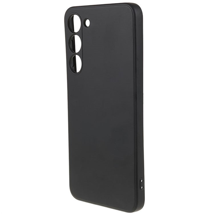 WANLONFENG RB1 Series For Samsung Galaxy S23+ Case TPU Phone Cover with Screen Film, Lanyard - Black