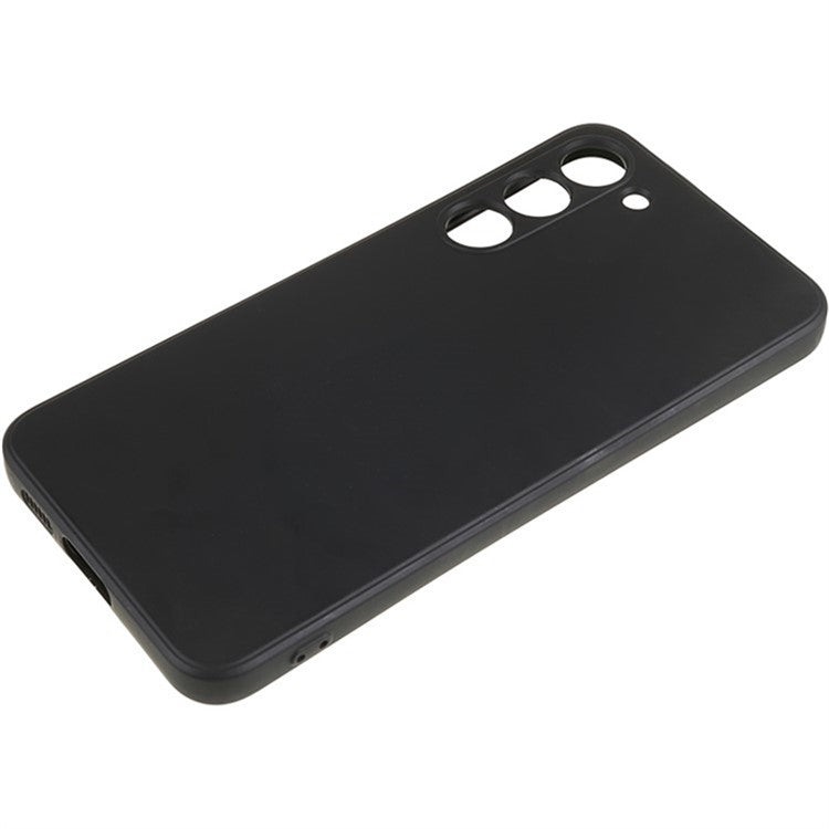 WANLONFENG RB1 Series For Samsung Galaxy S23+ Case TPU Phone Cover with Screen Film, Lanyard - Black