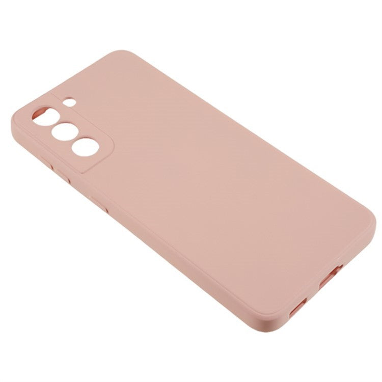 WANLONFENG RB1 Series For Samsung Galaxy S21+ 5G Case Slim TPU Phone Cover with Screen Film, Lanyard - Pink