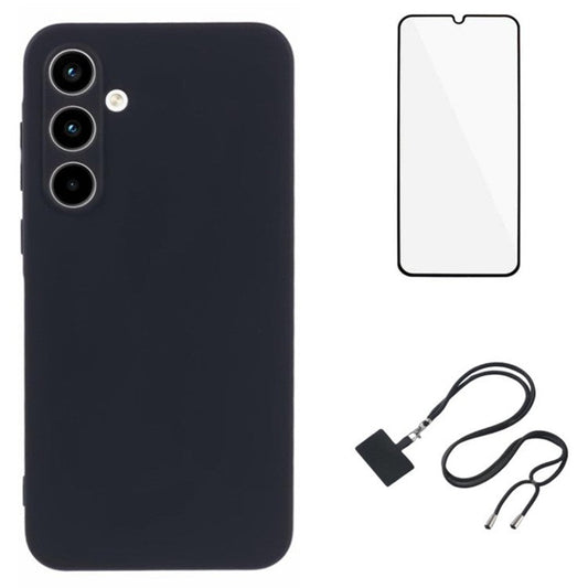 WANLONFENG RB1 Series For Samsung Galaxy A25 5G (Global) (161.0 x 76.5 x 8.3mm) TPU Phone Case with Screen Film - Black