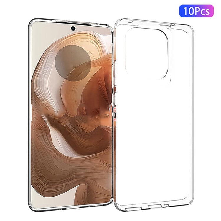 10Pcs  /  Set For Motorola Edge 50 Ultra 5G / Moto X50 Ultra 5G Case Clear TPU Watermark-Free Shockproof Phone Cover
