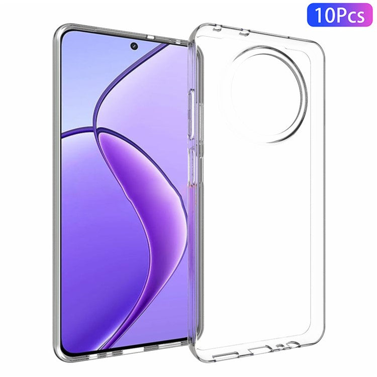 10Pcs / Set For Realme 12 5G Case Clear TPU Watermark-Free Shockproof Phone Cover