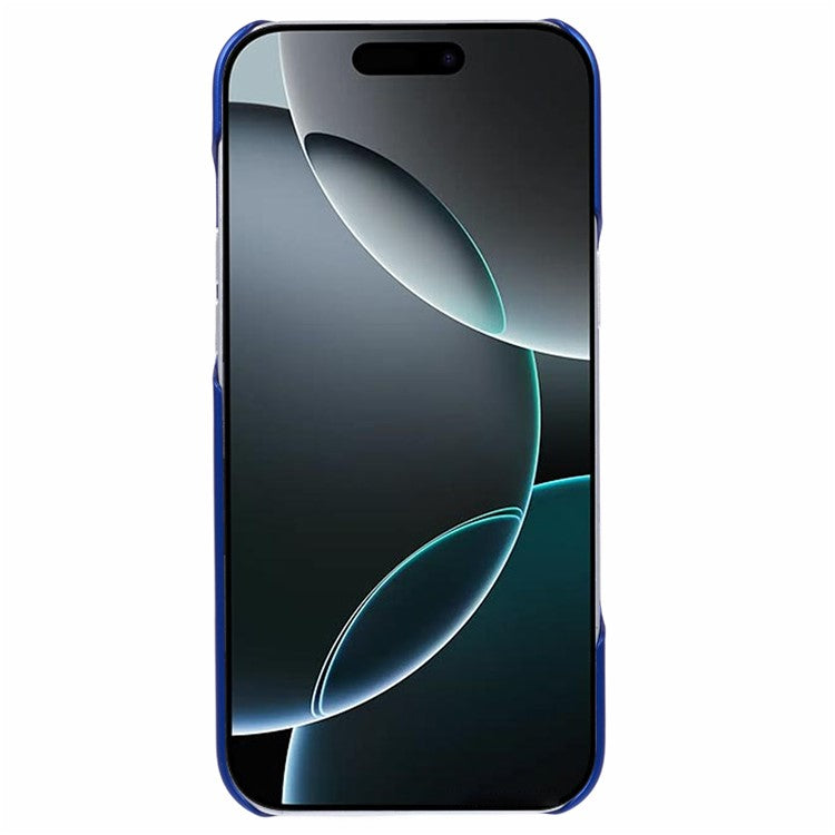 For iPhone 16 Pro Case PC Matte Skin-Touch Antifinger-Print Phone Back Cover - Blue