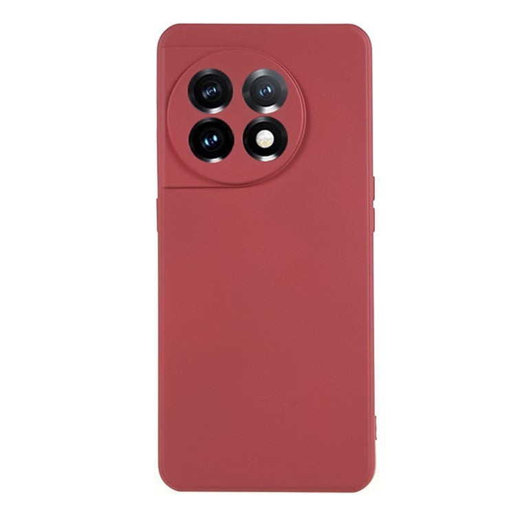 WANLONFENG RB1 Series For OnePlus 11 5G TPU Phone Case with Tempered Glass Film+Lanyard - Hawthorn Red