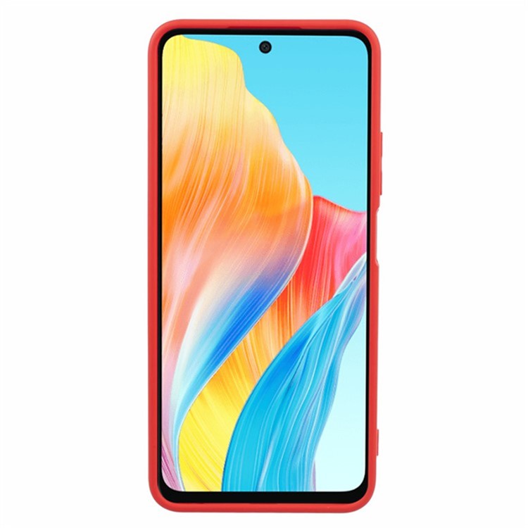 WANLONFENG RB1 Series For Oppo A38 4G / A18 4G Case + Screen Film TPU Phone Cover Precision Cutouts - Red