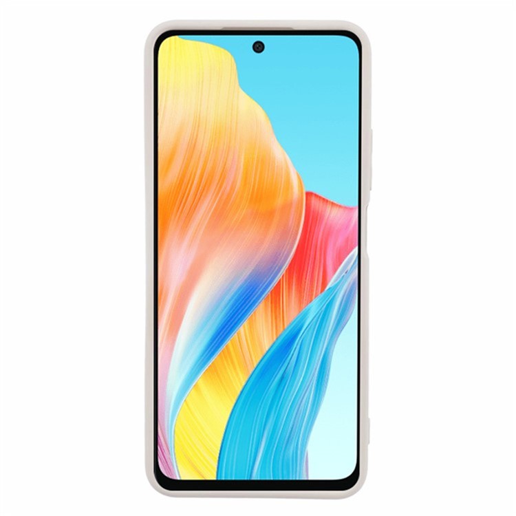 WANLONFENG RB1 Series For Oppo A38 4G / A18 4G Case + Screen Film TPU Phone Cover Precision Cutouts - White
