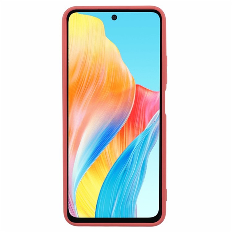WANLONFENG RB1 Series For Oppo A58 4G Case TPU Cover with Screen Protector+Lanyard Accessories Kit  - Hawthorn Red