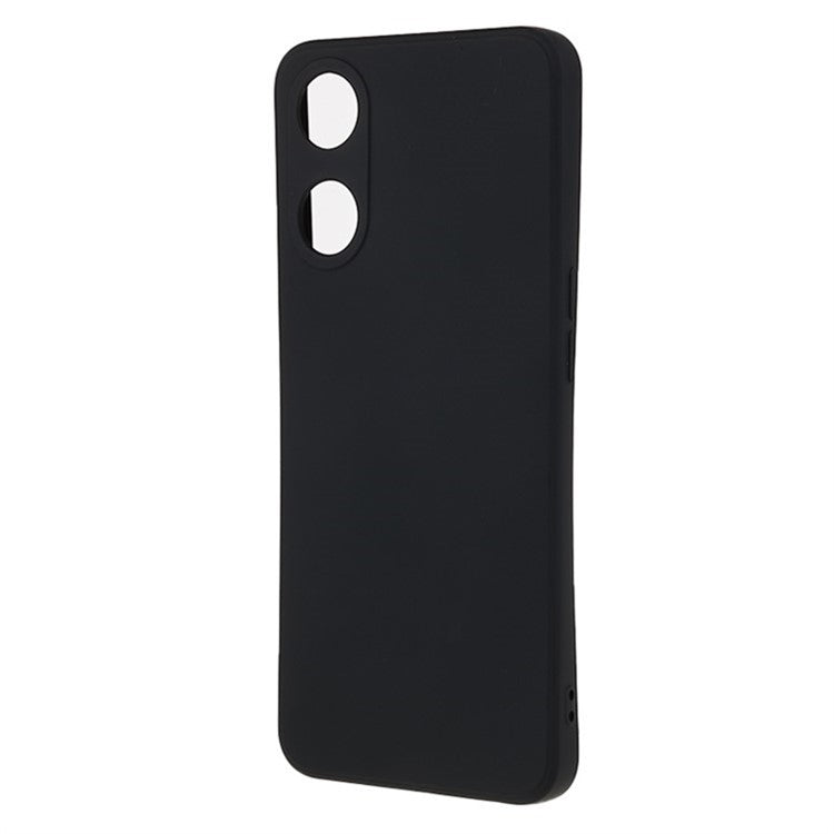 WANLONFENG RB1 Series For Oppo A58 5G TPU Phone Case Screen Film+Lanyard 3-in-1 - Black
