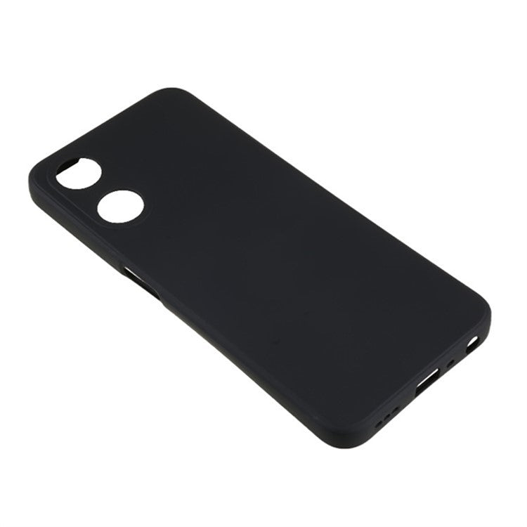 WANLONFENG RB1 Series For Oppo A58 5G TPU Phone Case Screen Film+Lanyard 3-in-1 - Black