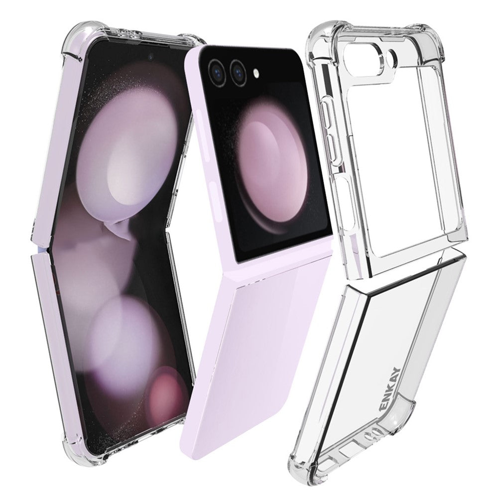 ENKAY HAT PRINCE For Samsung Galaxy Z Flip7 FE 5G / Z Flip6 5G Case Anti-Slip Protective Phone Cover HD Clear