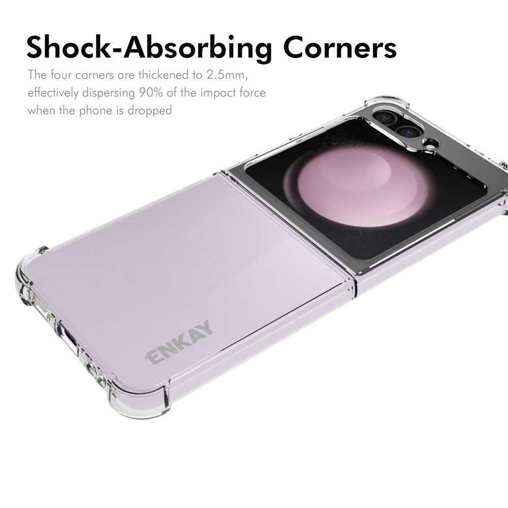 ENKAY HAT PRINCE For Samsung Galaxy Z Flip7 FE 5G / Z Flip6 5G Case Anti-Slip Protective Phone Cover HD Clear