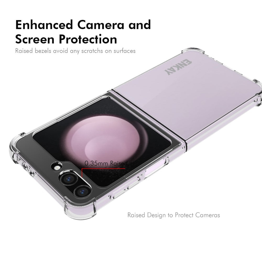 ENKAY HAT PRINCE For Samsung Galaxy Z Flip7 FE 5G / Z Flip6 5G Case Anti-Slip Protective Phone Cover HD Clear