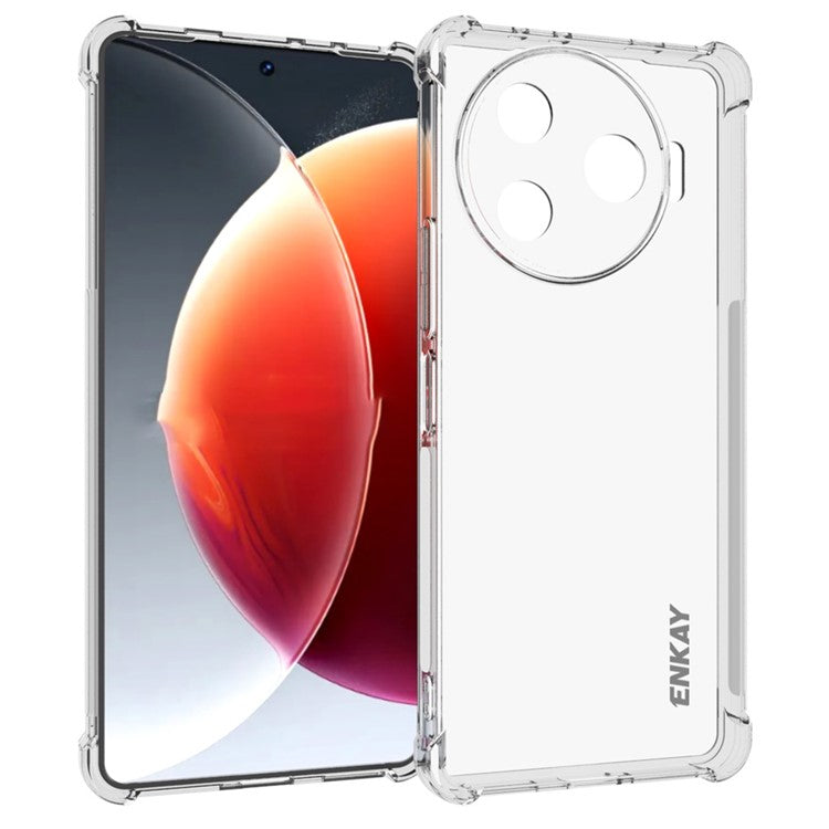 ENKAY HAT PRINCE For TECNO Camon 30 Pro 5G Case Clear TPU Phone Cover Reinforced Corners