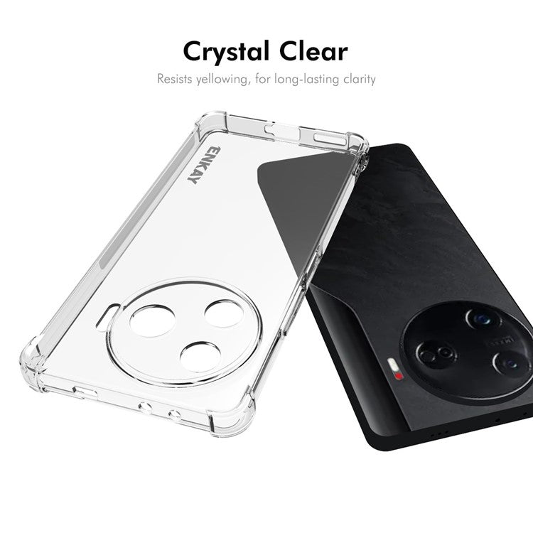 ENKAY HAT PRINCE For TECNO Camon 30 Pro 5G Case Clear TPU Phone Cover Reinforced Corners