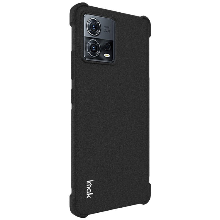 IMAK For Motorola Moto S30 Pro 5G / Edge 30 Fusion 5G Matte Surface Flexible TPU Cover Four Corner Airbag Shockproof Phone Case - Black
